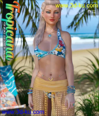 3D打印模型Tropicana for dForce Zoe Outfit G8F的图片