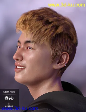 3D打印模型Troy Hair for Genesis 3 and 8 Male(s)的图片