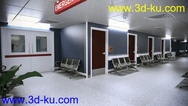TS Hospital Corridor模型的图片5