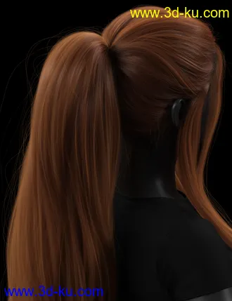 3D打印模型Turbulent Tail Hair for Genesis 3 and 8 Female(s)的图片