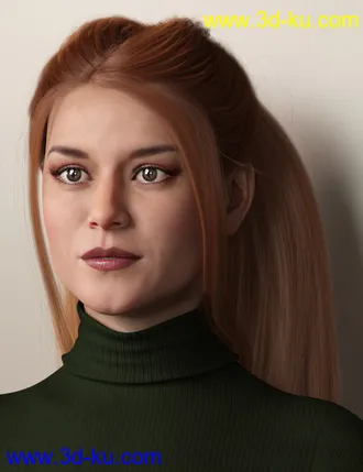 3D打印模型Turbulent Tail Hair for Genesis 3 and 8 Female(s)的图片