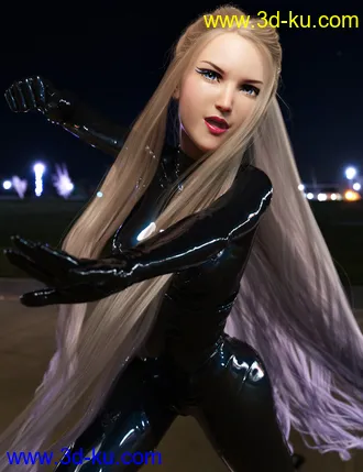 3D打印模型Turbulent Tail Hair for Genesis 3 and 8 Female(s)的图片