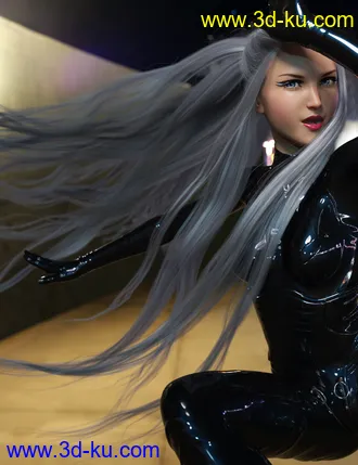 3D打印模型Turbulent Tail Hair for Genesis 3 and 8 Female(s)的图片