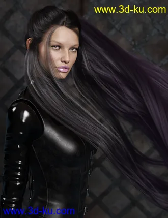 3D打印模型Turbulent Tail Hair for Genesis 3 and 8 Female(s)的图片