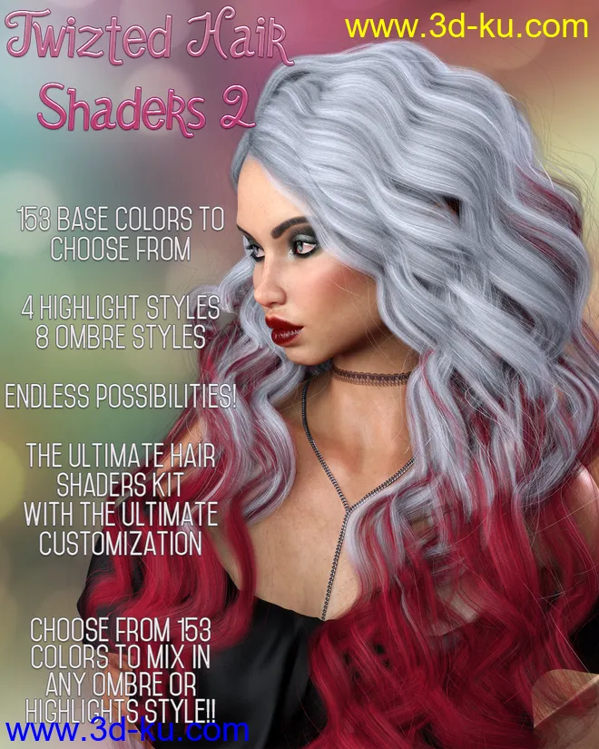 Twizted Hair Shaders 2模型的图片1