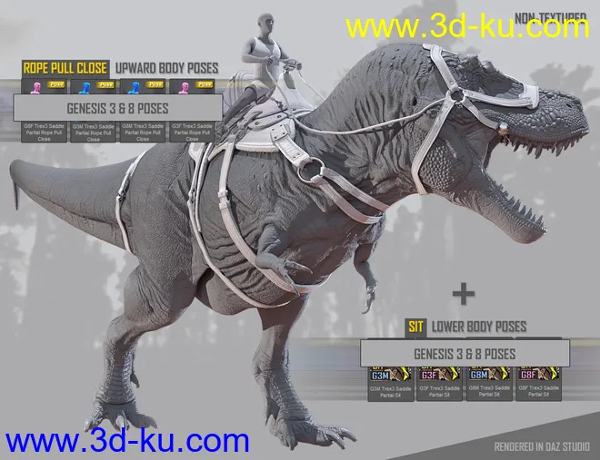 Tyrannosaurus Rex 3 Saddles and Poses模型的图片9