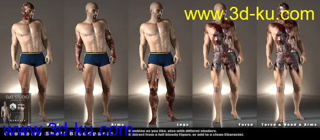 Ultimate Blood 'n Dirt for Genesis 3 Male(s)模型的图片9