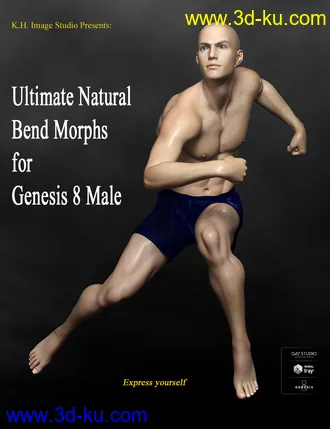 3D打印模型Ultimate Natural Bend Morphs for Genesis 8 Male的图片