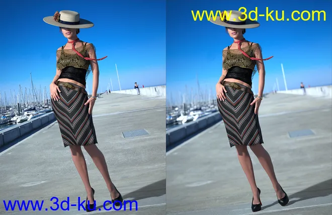 UltraHD IRAY HDRI With DOF - Concrete Boardwalk模型的图片3