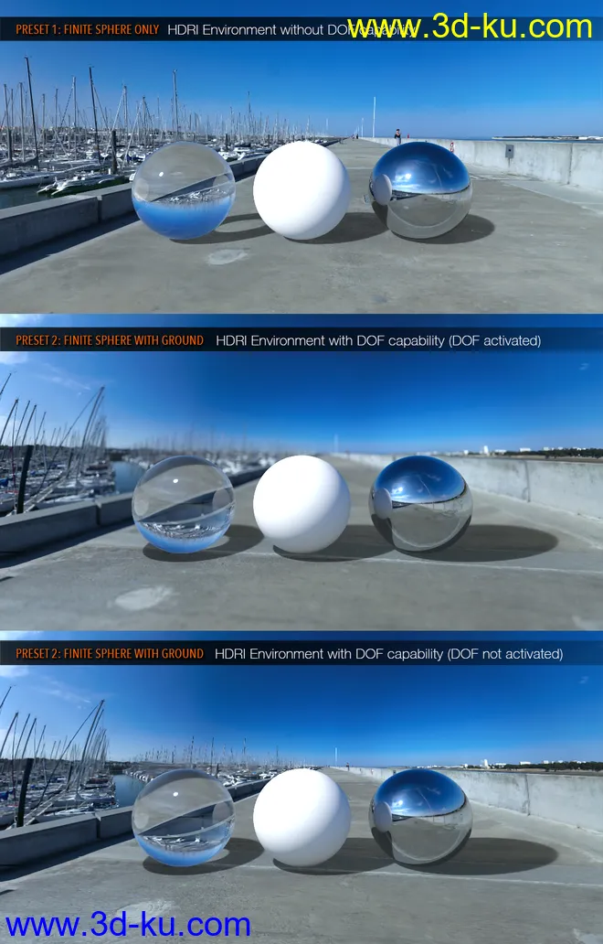 UltraHD IRAY HDRI With DOF - Concrete Boardwalk模型的图片4