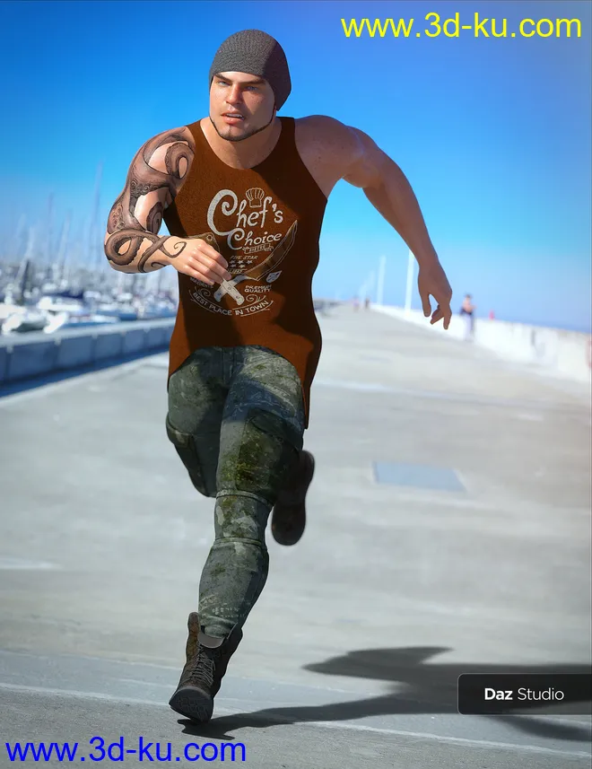 UltraHD IRAY HDRI With DOF - Concrete Boardwalk模型的图片6