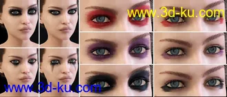 3D打印模型Untidy Make-up for Genesis 8 Female的图片