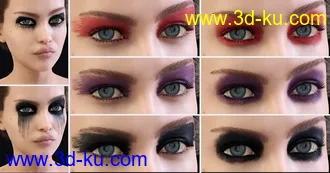 3D打印模型Untidy Make-up for Genesis 8 Female的图片
