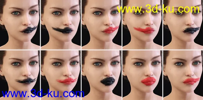 Untidy Make-up for Genesis 8 Female模型的图片5