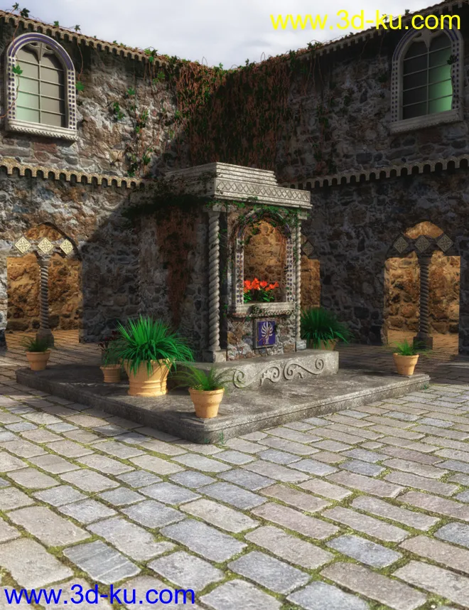 Villa Cimone Courtyard模型的图片1