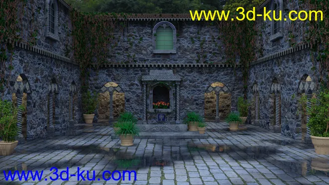 Villa Cimone Courtyard模型的图片3