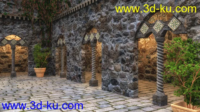 Villa Cimone Courtyard模型的图片4