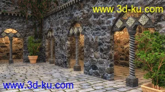 3D打印模型Villa Cimone Courtyard的图片