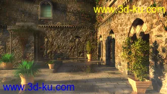 3D打印模型Villa Cimone Courtyard的图片