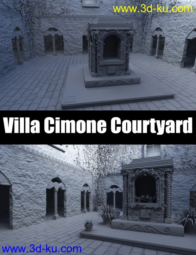 Villa Cimone Courtyard模型的图片8