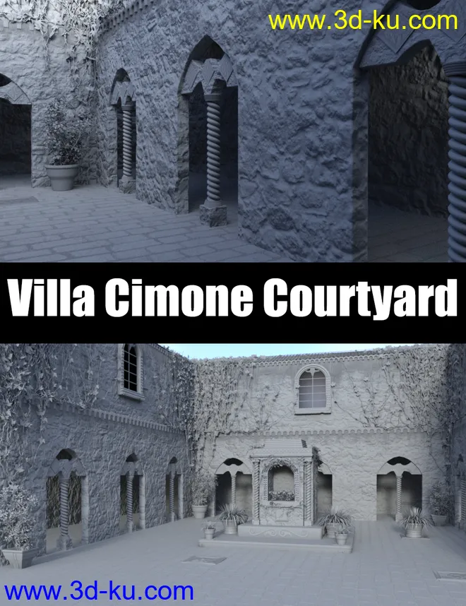 Villa Cimone Courtyard模型的图片9