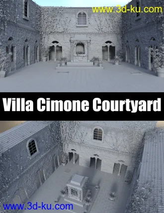 3D打印模型Villa Cimone Courtyard的图片