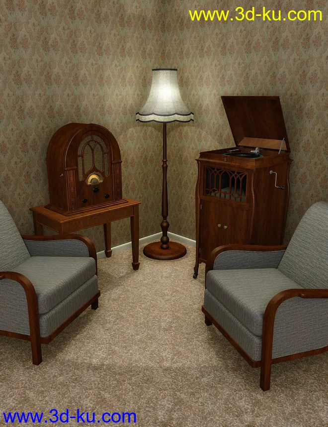 Vintage Lounge Furniture模型的图片1
