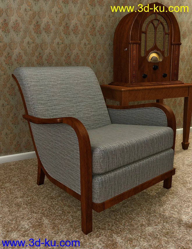 Vintage Lounge Furniture模型的图片6