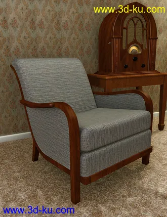 3D打印模型Vintage Lounge Furniture的图片