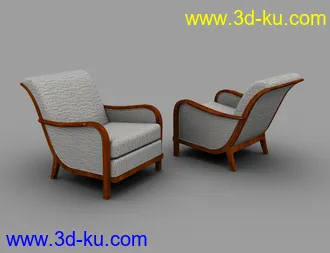 3D打印模型Vintage Lounge Furniture的图片