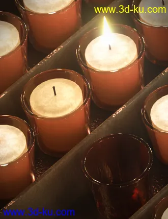 3D打印模型Votive Candles and Stand的图片