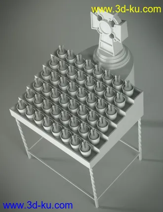 3D打印模型Votive Candles and Stand的图片