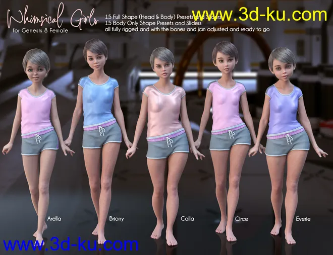 Whimsical Girls for Genesis 8 Female模型的图片10