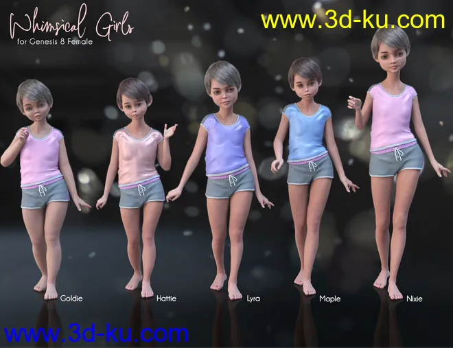 Whimsical Girls for Genesis 8 Female模型的图片11