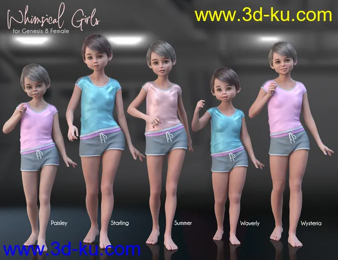 Whimsical Girls for Genesis 8 Female模型的图片12