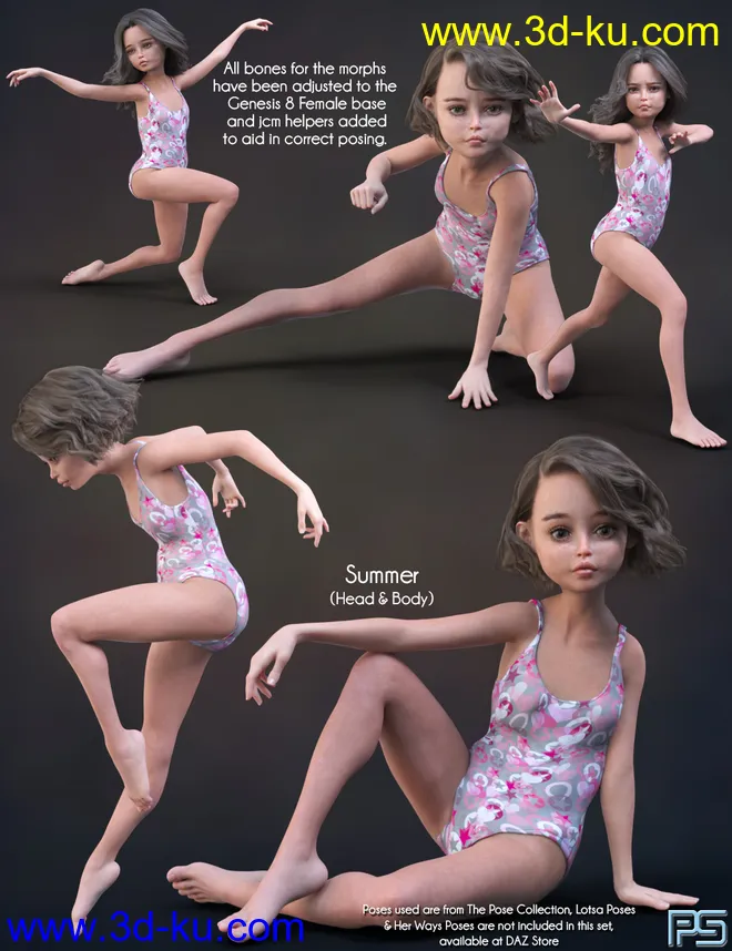 Whimsical Girls for Genesis 8 Female模型的图片14