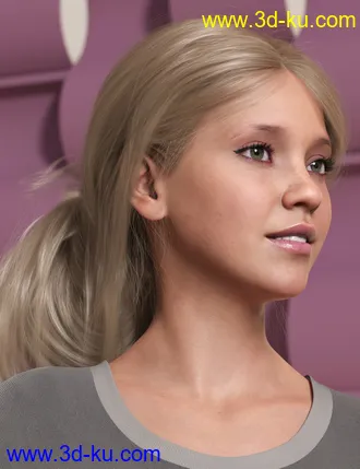 3D打印模型Wild Loop Tail Hair for Genesis 3 and 8 Female(s) and Male(s)的图片