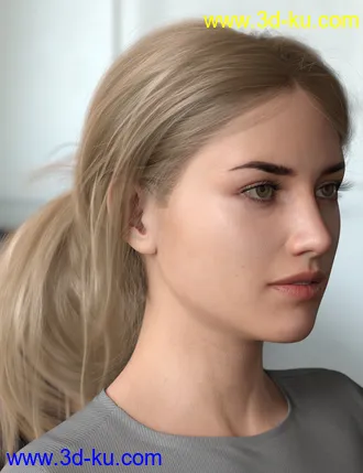 Wild Loop Tail Hair for Genesis 3 and 8 Female(s) and Male(s)模型的图片5