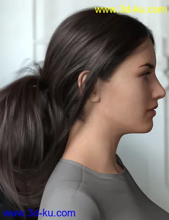 3D打印模型Wild Loop Tail Hair for Genesis 3 and 8 Female(s) and Male(s)的图片