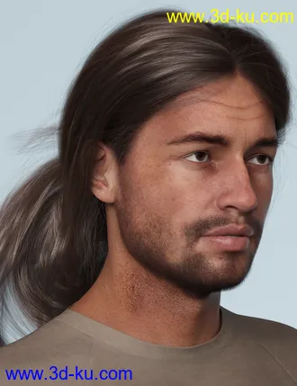 3D打印模型Wild Loop Tail Hair for Genesis 3 and 8 Female(s) and Male(s)的图片