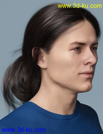 3D打印模型Wild Loop Tail Hair for Genesis 3 and 8 Female(s) and Male(s)的图片