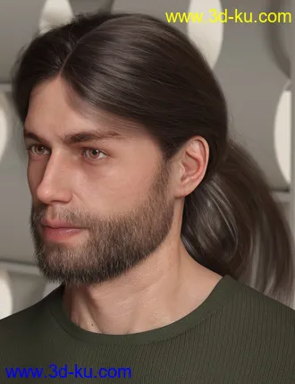 3D打印模型Wild Loop Tail Hair for Genesis 3 and 8 Female(s) and Male(s)的图片