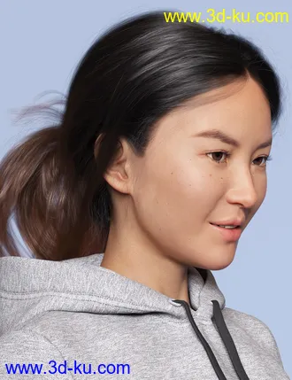 3D打印模型Wild Loop Tail Hair for Genesis 3 and 8 Female(s) and Male(s)的图片