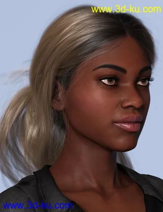 3D打印模型Wild Loop Tail Hair for Genesis 3 and 8 Female(s) and Male(s)的图片