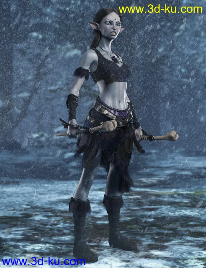 Winter Fae HD for Genesis 8 Female模型的图片4