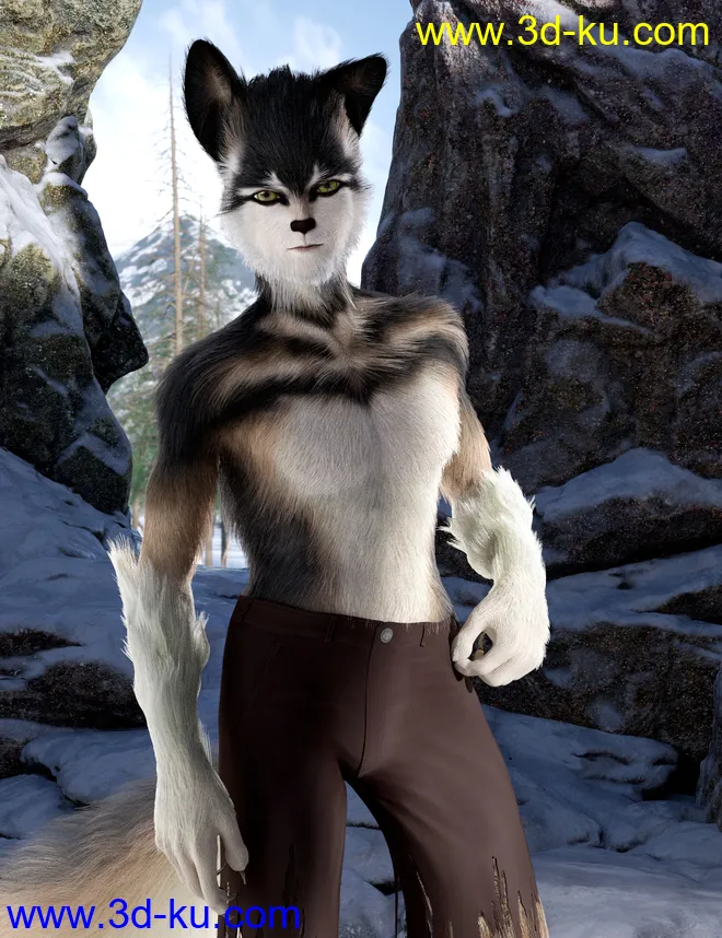 Wolfie and Sly Fox for Genesis 8 Male模型的图片6