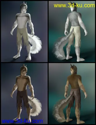 3D打印模型Wolfie and Sly Fox for Genesis 8 Male的图片