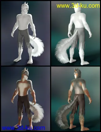 3D打印模型Wolfie and Sly Fox for Genesis 8 Male的图片