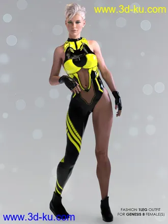 3D打印模型X-Fashion 1Leg Outfit for Genesis 8 Females的图片
