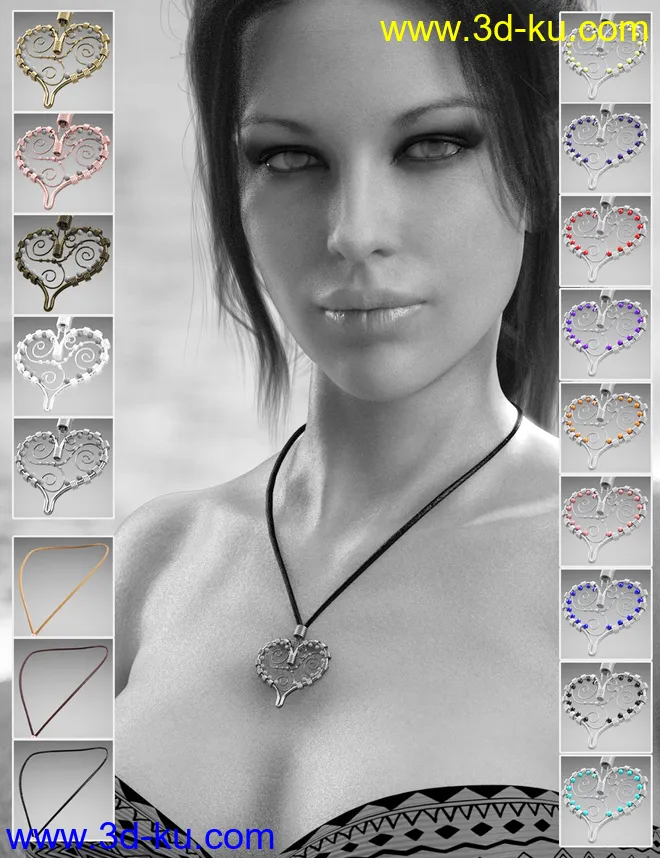 X-Fashion Bohemian Heart Bikini for Genesis 8 Female(s)模型的图片6